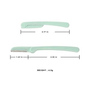 JZG 1pcs High Quality Folding Private Label Ladies Face Razor White Eyebrow Razor Trimmer Shaver