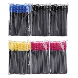 JZG Wholesale 50pcs/bag Disposable Eyelash Curler Mascara Wands One Time Use Eyelash Brush Applicator