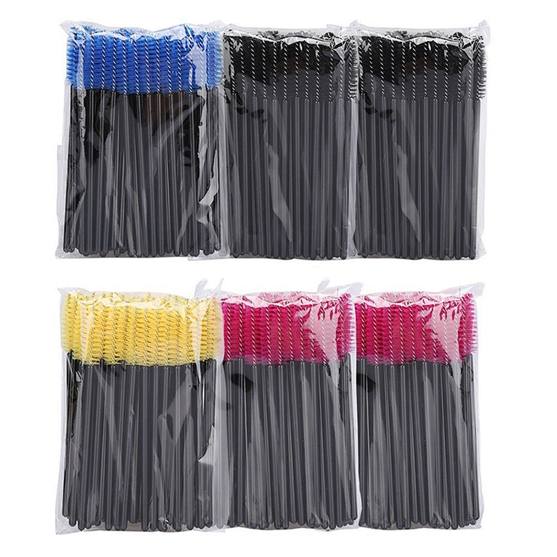 JZG Wholesale 50pcs/bag Disposable Eyelash Curler Mascara Wands One Time Use Eyelash Brush Applicator