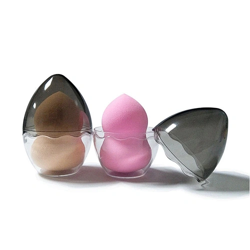 JZG Factory Custom Logo Mini Travel New Design Egg Shape Cosmetic Beauty Sponge Stand Holder Powder Makeup Puff Sponge Holder