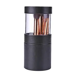 Portable Visible Makeup Brush Holder Simplicity Two Way Cut Double Clasp Travel Cosmetic Brush Storage Cup Case