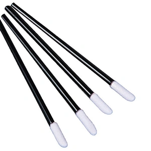 JZG 50pcs/bag Wholesale Black White Color Disposable Makeup Flocked Applicator Cheapest Lip Gloss Wand