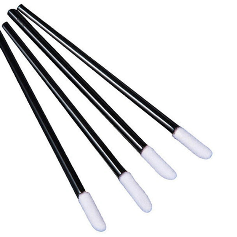 JZG 50pcs/bag Wholesale Black White Color Disposable Makeup Flocked Applicator Cheapest Lip Gloss Wand