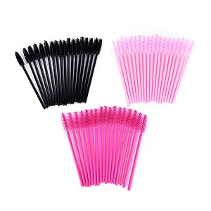 JZG Factory Wholesale 50pcs/bag Disposable Mascara Wands Colorful Cheap Eyelash Extension Mascara Applicators