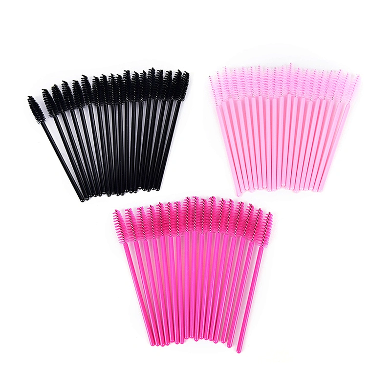 JZG Factory Wholesale 50pcs/bag Disposable Mascara Wands Colorful Cheap Eyelash Extension Mascara Applicators