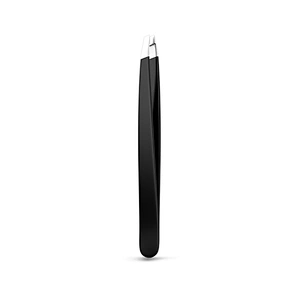 JZG 1pcs Black Wholesale Best Tools Private Label LOGO OEM Custom Professional Eyebrow Tweezers