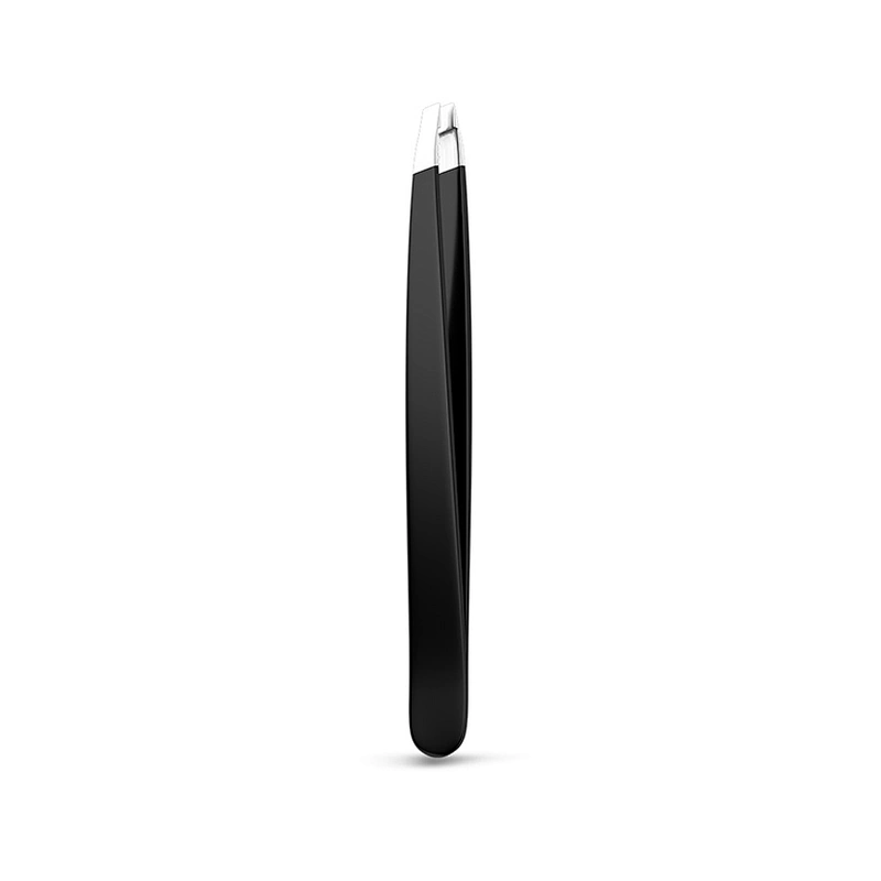 JZG 1pcs Black Wholesale Best Tools Private Label LOGO OEM Custom Professional Eyebrow Tweezers