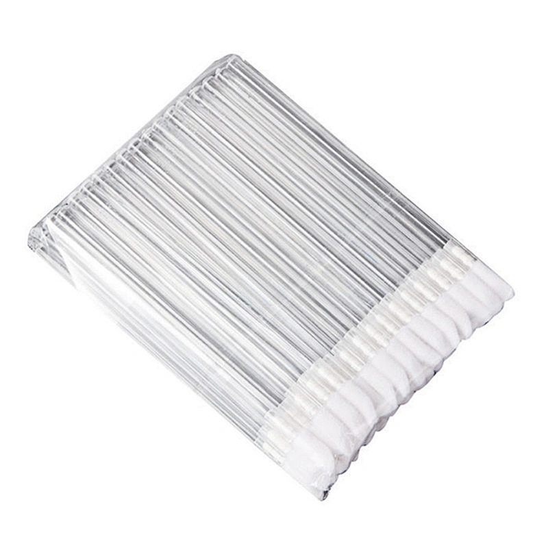 JZG 50pcs/bag Disposable Lint Free Sample Lip Gloss Wands Plastic Handle Lipgloss Applicator Lip Wands Wholesale Cheap Price