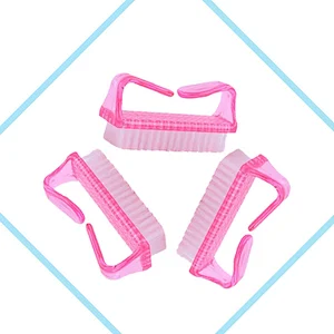Hot Sale Plastic Beauty Nail Brush Big Size Plastic Nail Cleaning Manicure Pedicure Dust Cleaner