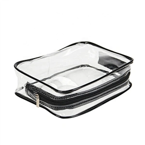 Travel Portable PVC Transparent Waterproof Cosmetic Bag Women Makeup Toiletry Bags
