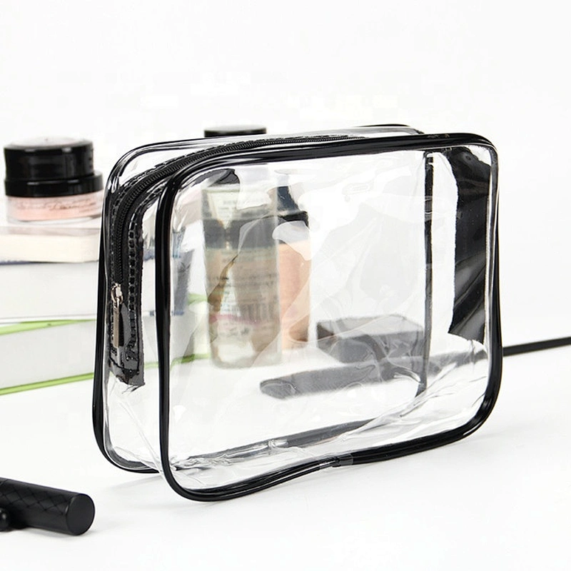 Travel Portable PVC Transparent Waterproof Cosmetic Bag Women Makeup Toiletry Bags