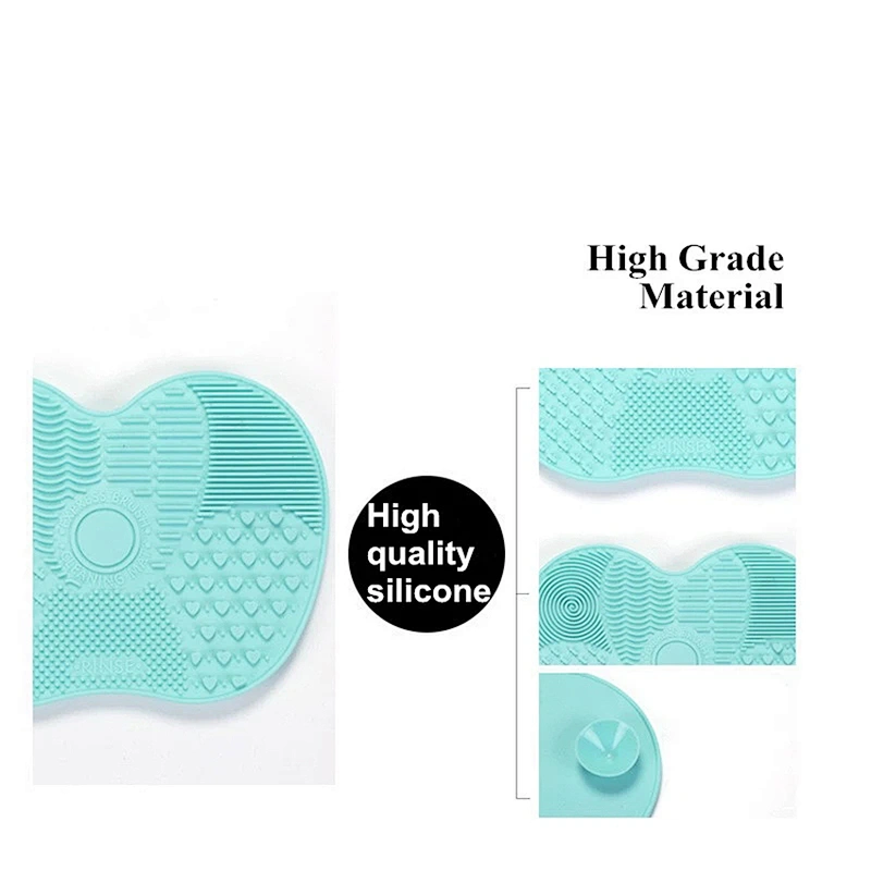 JZG 1PCS Best Seller Wholesale  Logo Soft Removal Cosmetic Brush Cleaning Cleaner Apple Shape Makeup Brush Silicone Cleaner