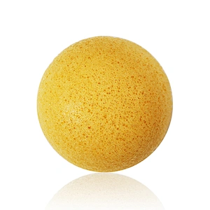 JZG Amazon Wholesale Face Top Seller Yellow Turmeric Infused Konjac Body Wash Facial Cleansing Sponge Konjac Bath Sponge Puff