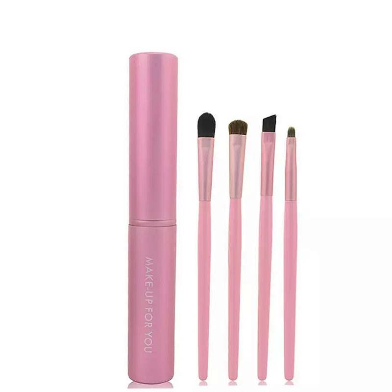 JZG Factory High Quality Vegan Mulit-color Gift 1 Dollar 4pcs Makeup Brush Set Mini Makeup Brush