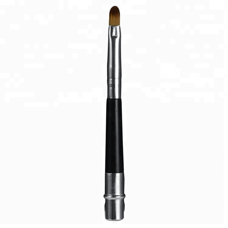1pc retractable Lip makeup brush Pen Metal Handle Professional Cosmetic Lipstick Lip Gloss Brush Make up Beauty Tool For Women