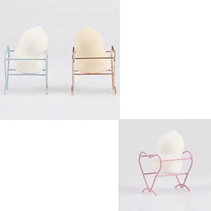 JZG 1pcs Free Sample Hot Unique Design Heart Shape Beauty Accessories Puff Sponge Display Stand Rack Metal Puff Drying Holder