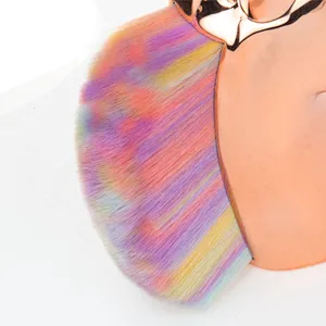 Newest Unique Single Makeup Brushes Rainbow Synthetic Hair Blush Brush Powder Brush Cosmetic Face Beauty Tools