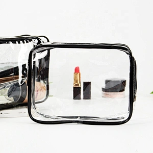 Travel Portable PVC Transparent Waterproof Cosmetic Bag Women Makeup Toiletry Bags