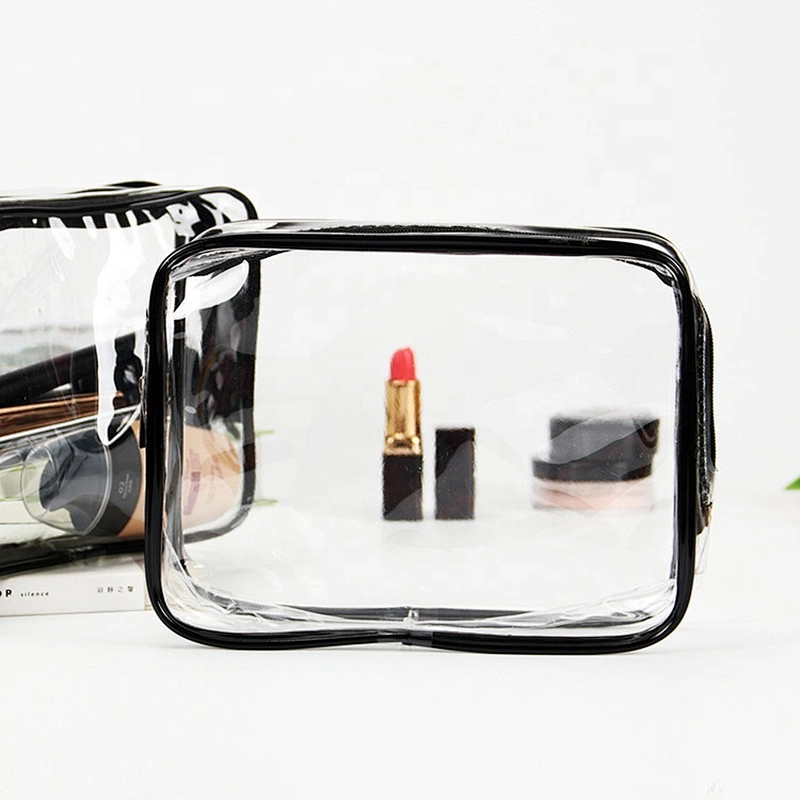 Travel Portable PVC Transparent Waterproof Cosmetic Bag Women Makeup Toiletry Bags
