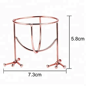 2pc Metal alloy Rose Gold chicken frame makeup blender Sponge drying stand holder