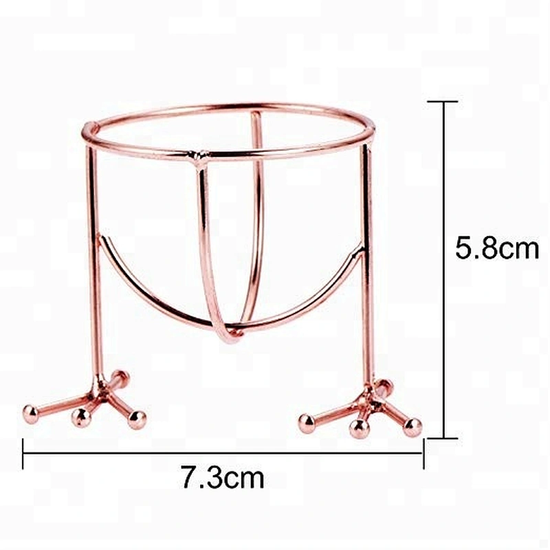 2pc Metal alloy Rose Gold chicken frame makeup blender Sponge drying stand holder