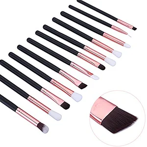 12pcs professional cosmetic tools kit custom eyeshadow eyebrow eyeliner brushes eye makeup brush set