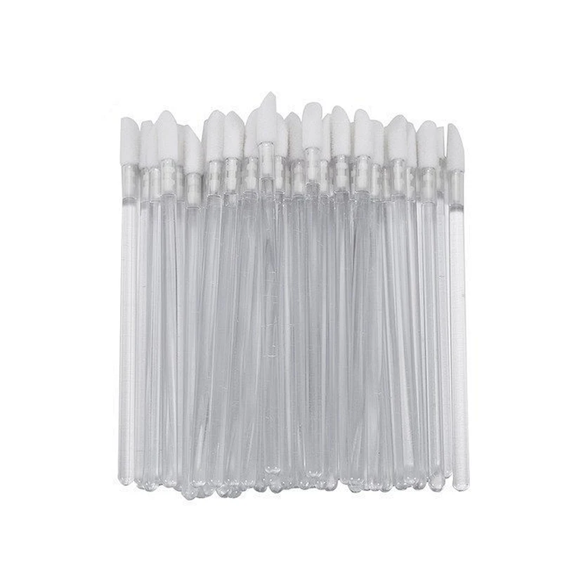 50pcs Disposable Makeup Lip Brush Lipstick Gloss Wands Applicator