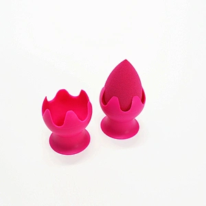 JZG 1pcs Private Label Logo OEM Soft Silicone Cosmetic Makeup Sponge Holder Beauty Make Up Puff Stand Container Wholesale