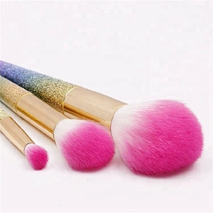 Private Label Your Own Brand Glitter Rainbow 24pcs Makeup Brush Set Professional