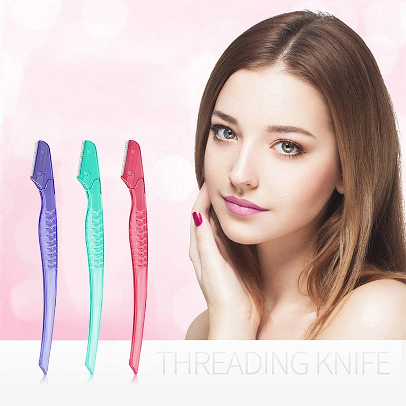 JZG 1pcs Private Label LOGO Custom Packing Facial Hair Remove Plastic Mini Eyebrow Trimmer