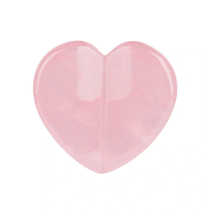 Facial Massage Guasha Massager Tool Heart Pink Rose Quartz Jade Roller And Jade Guasha Stone