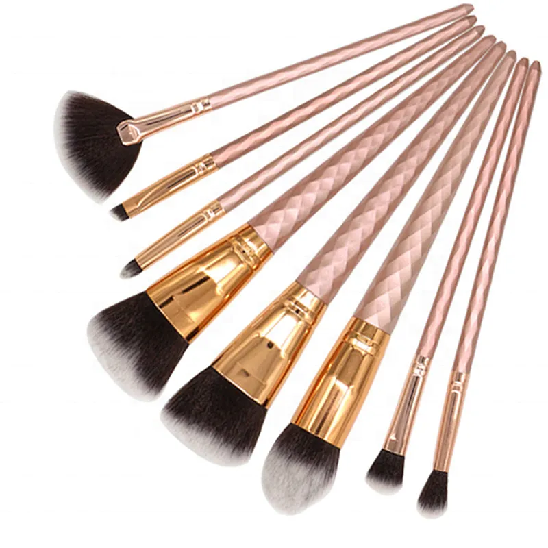 8pcs/set Synthetic Rose Gold Makeup Brushes for Blending Foundation Powder Eyeshadow Makeup Brush Beauty Tools