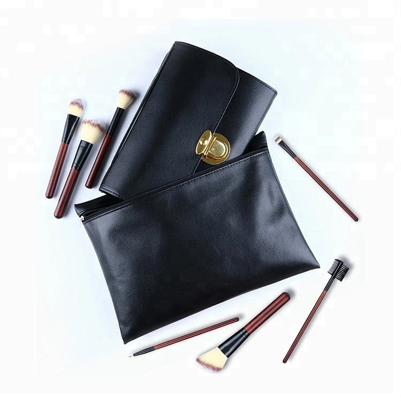 Custom Logo Mahogany Wood Handle Custom Hair 18pcs Maquiagem Makeup Brush Set Professional
