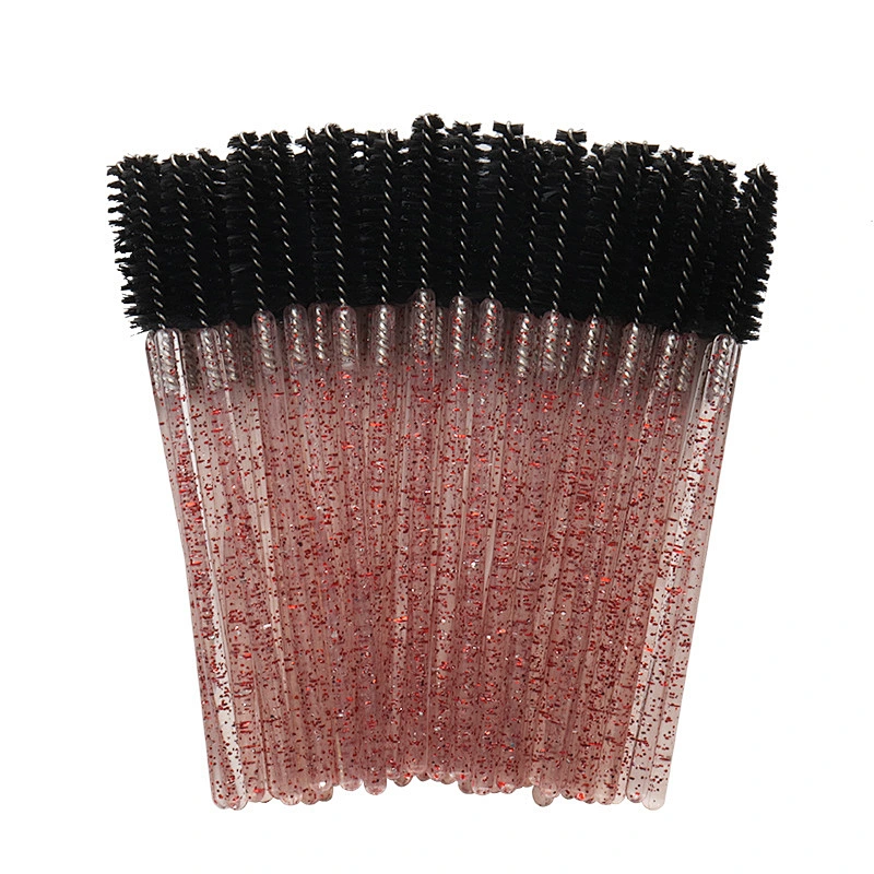 Eyelash Cleaning Brush Makeup Brush Synthetic Mascara Eyelash Lash Applicator Disposable Transparent Crystal Glitter Stem