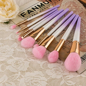9pcs Pink Hair Wood Handle Makeup Brushes Set Foundation Blending Powder Eye Face Brush Cosmetic Beauty maquillaje