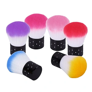 Private Label Portable OEM Pink Acrylic Powder Remover Cleaning Tool Nail Brush Cleaner Nail Dust Brush Mushroom brush