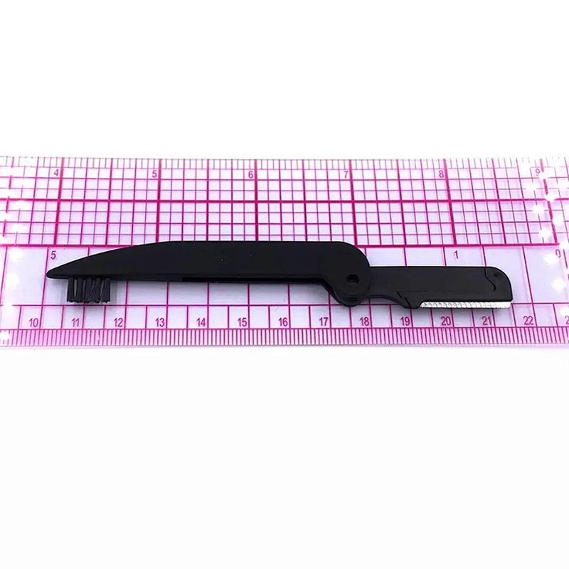 JZG 1pcs Private Label Logo Hot Sale Personal Lady Eyebrow Trimmer Eyebrow Knife With Brow Brush