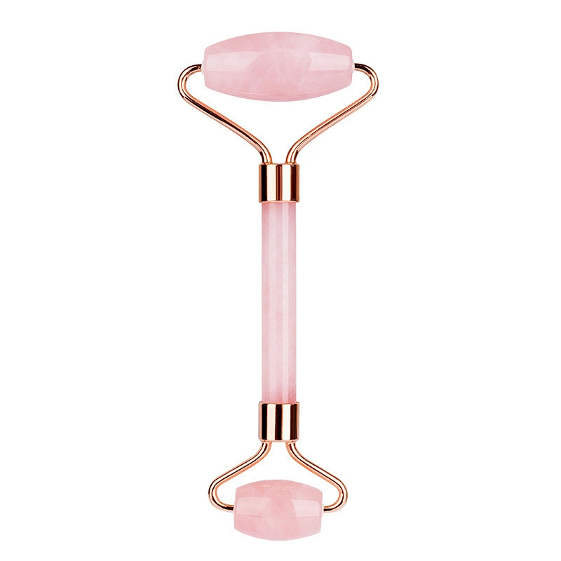 Best Price Gem Handheld Rose Quartz Jade Roller Gua Sha Beauty Facial Massage Rose Jade Roller For Face With Box