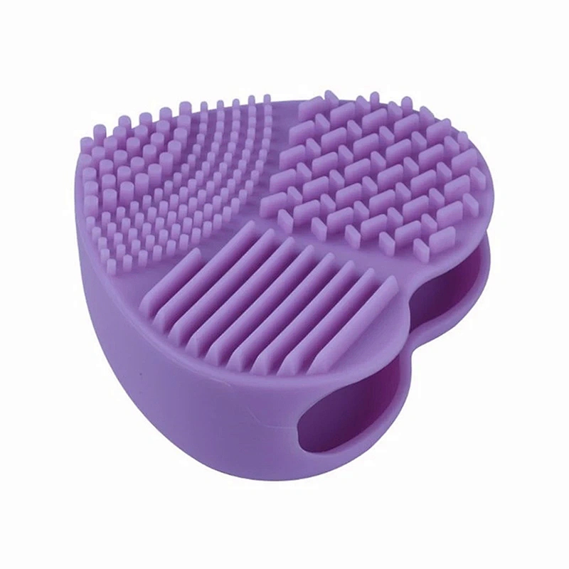 JZG 1pcs High Quality Custom Logo New Design Heart Shape Silicone Cosmetic Makeup Brush Egg Cleaner
