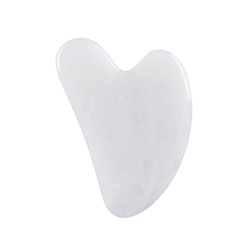 NEW Hot Sale Gua Sha Guasha Board White Heart Jade Stone Scraping Massage Tool gua sha board