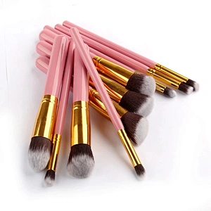 10PCS Makeup Brushes Eyeshadow Rouge Lipstick Liquid Foundation Brushes Cosmetic Tools Soft Natural-synthetic Hair Brush Kits