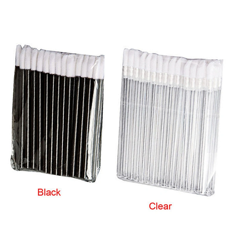 JZG 50pcs/bag Disposable Lint Free Sample Lip Gloss Wands Plastic Handle Lipgloss Applicator Lip Wands Wholesale Cheap Price