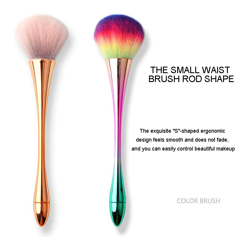 Wholesale Small waist Colorful nail brush High Quality soft nail dust brush Beauty nail cleaning brush