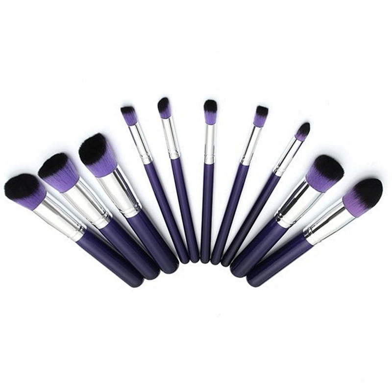 High quality cosmetics tool professional powder foundation blush eye 10 pcs makeup brush set