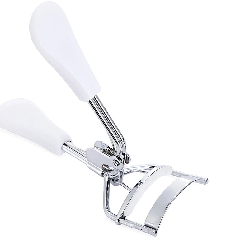 1 pcs white Professional Eyelash Curler Combs Brush False Eyelashes Curling Clip Makeup Tool Flexible Handle Eyelash Curler