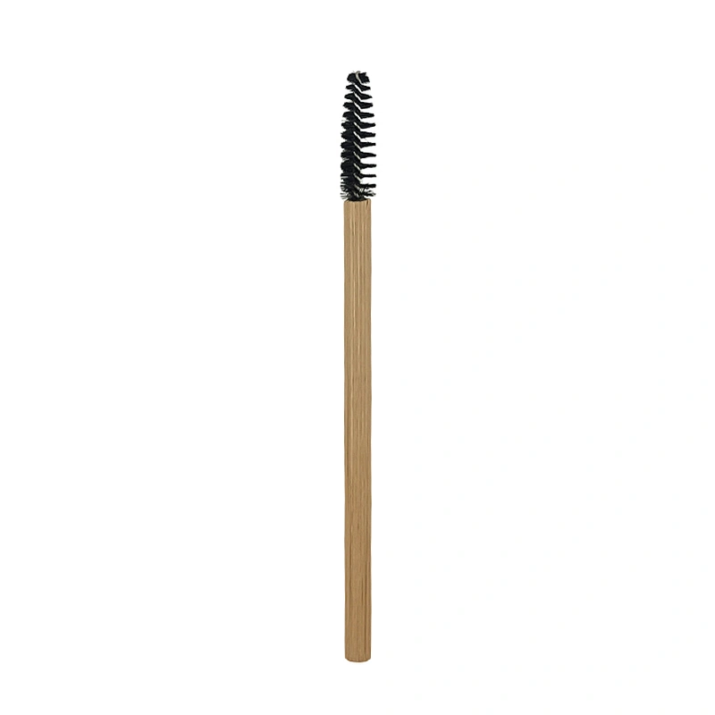 Wholesale 7kinds Hot Sale 50pcs/bag Disposable nylon mascara wands eyelash brushes with natural bamboo handle