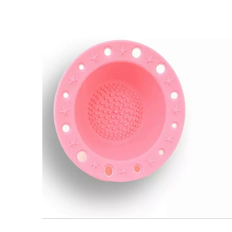 JZG Newest Design Bowl Shape Private Label Cosmetic Make Up Silicone Makeup Brush Cleaner Holder Brush Cleansing Makeup Pad Mat