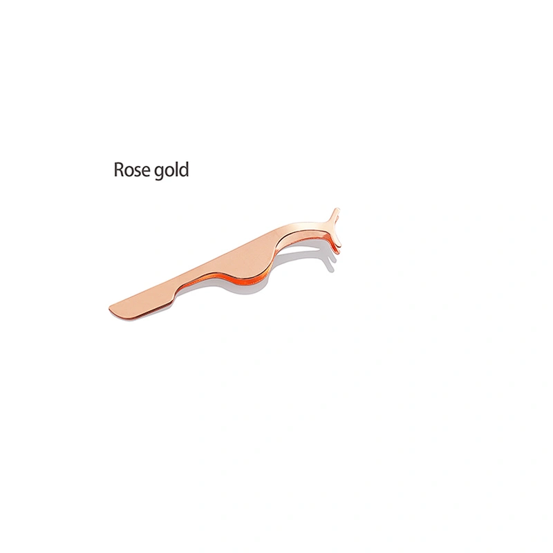 1PC Eye Lash Applicator Rose Gold False Eyelash Tweezers Clip Stainless Steel Lashes Extension Tools Beauty Makeup Kits
