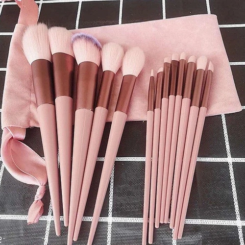 13Pcs Makeup Brush Set bag Foundation Powder Eyebrow Eyeshadow Blending Blush Brush Beauty Make Up Kit Tool