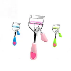 Eyelash Curler With Comb Tweezers Peach Heart Handle Eyelash Clip Cosmetic Beauty Tools